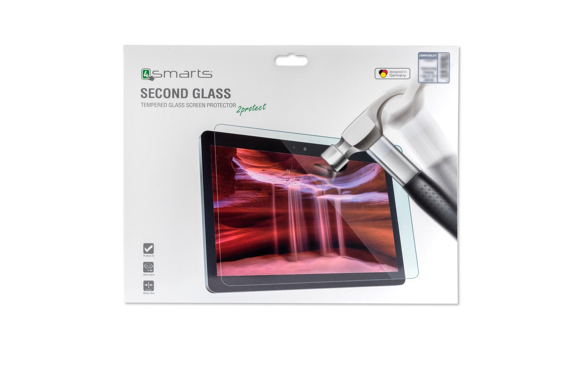 4smarts Panzerglas für iPad 10,2" (9. Gen.), iPad Air (2019) – 9H, Anti-Fingerprint
