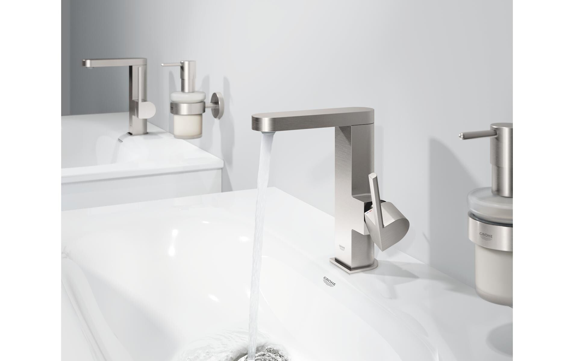 Grohe Plus Badebatterie – Einhebelmischer, Messing, Chrom, für Waschbecken