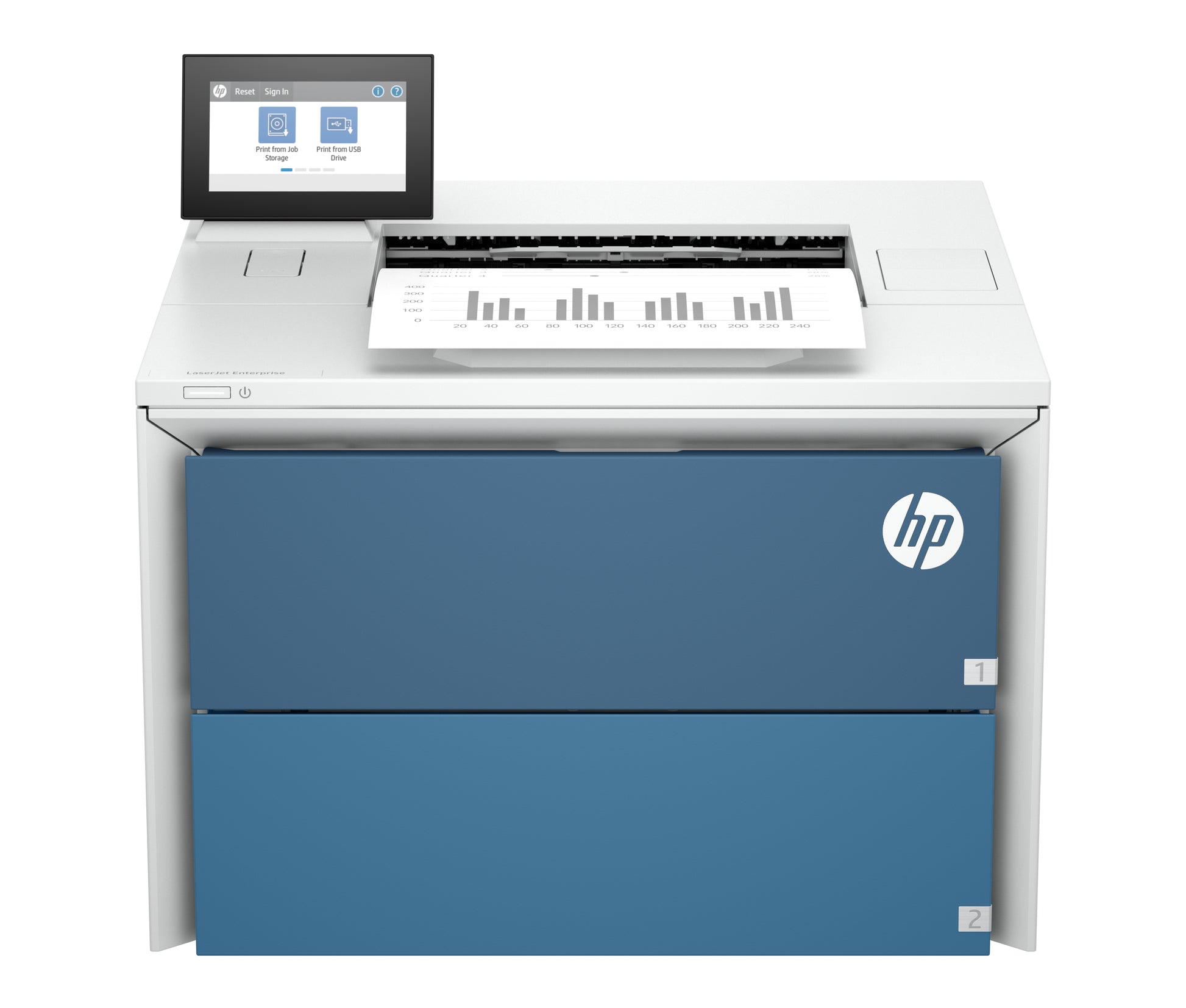 HP Laserdrucker 1200 x 1200 dpi – Schwarz-Weiss, A4, Duplex, LAN, USB, 50 Seiten pro Minute, AirPrint, Mopria