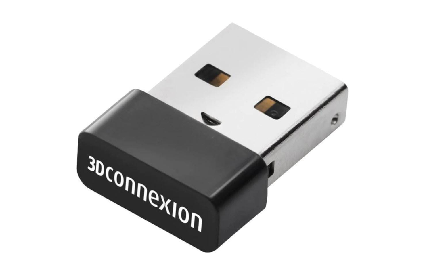 3Dconnexion 3DX-700069 – Universeller Empfänger – USB + RF 2,4 GHz, Schwarz, für SpaceMouse & CadMouse