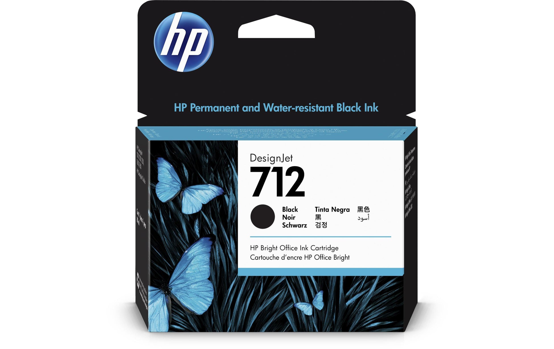 HP Tintenpatrone 712, Schwarz – für Inkjetdrucker und Multifunktionsgeräte