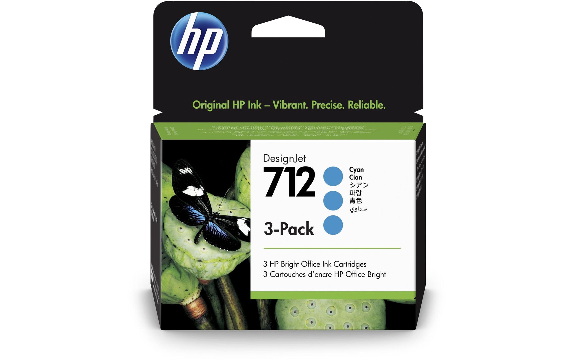 HP Tintenpatronen-Multipack 712, cyan, 3er-Pack – für Inkjetdrucker