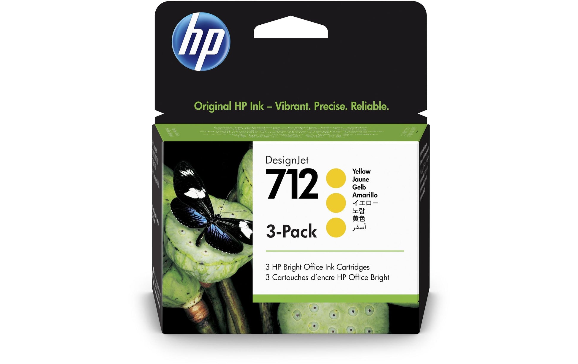 HP Tintenpatronen-Multipack 712, Gelb, 3er-Pack