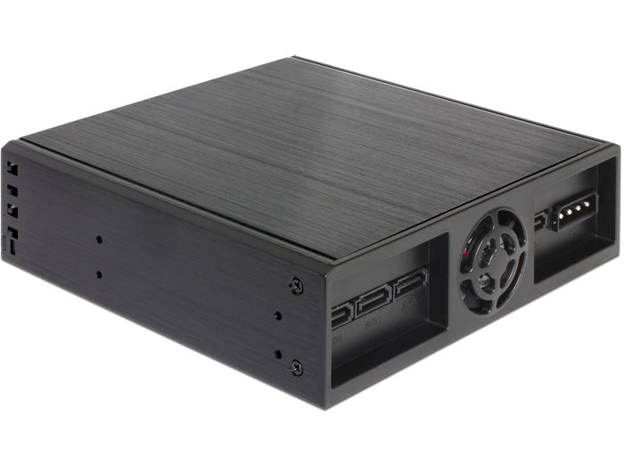 DeLOCK 47220 HDD-Einbausatz – 4× 2,5" HDD in 5,25" Einschub, 6 Gbit/s, Hot-Swap, abschliessbar, Schwarz