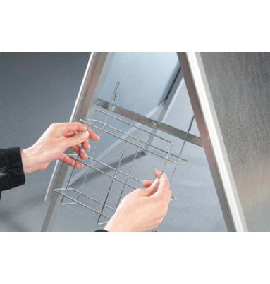 Franken Kundenstopper Standard – 640 × 1150 mm, silber, Aluminium