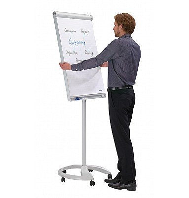 Franken Flipchart PRO Deluxe Mobil – 67 × 95 cm, grau