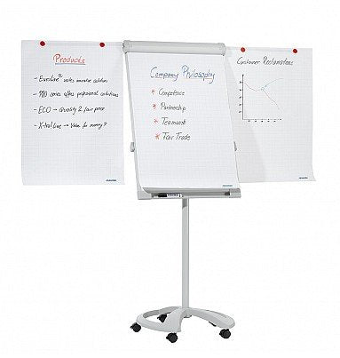 Franken Flipchart PRO Deluxe Mobil – 67 × 95 cm, grau