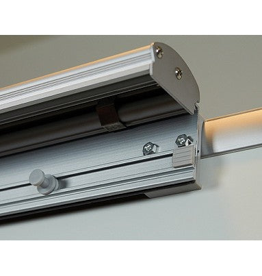 Franken Magnetischer Flipchart-Blockhalter – 5,5 × 70 cm, silber