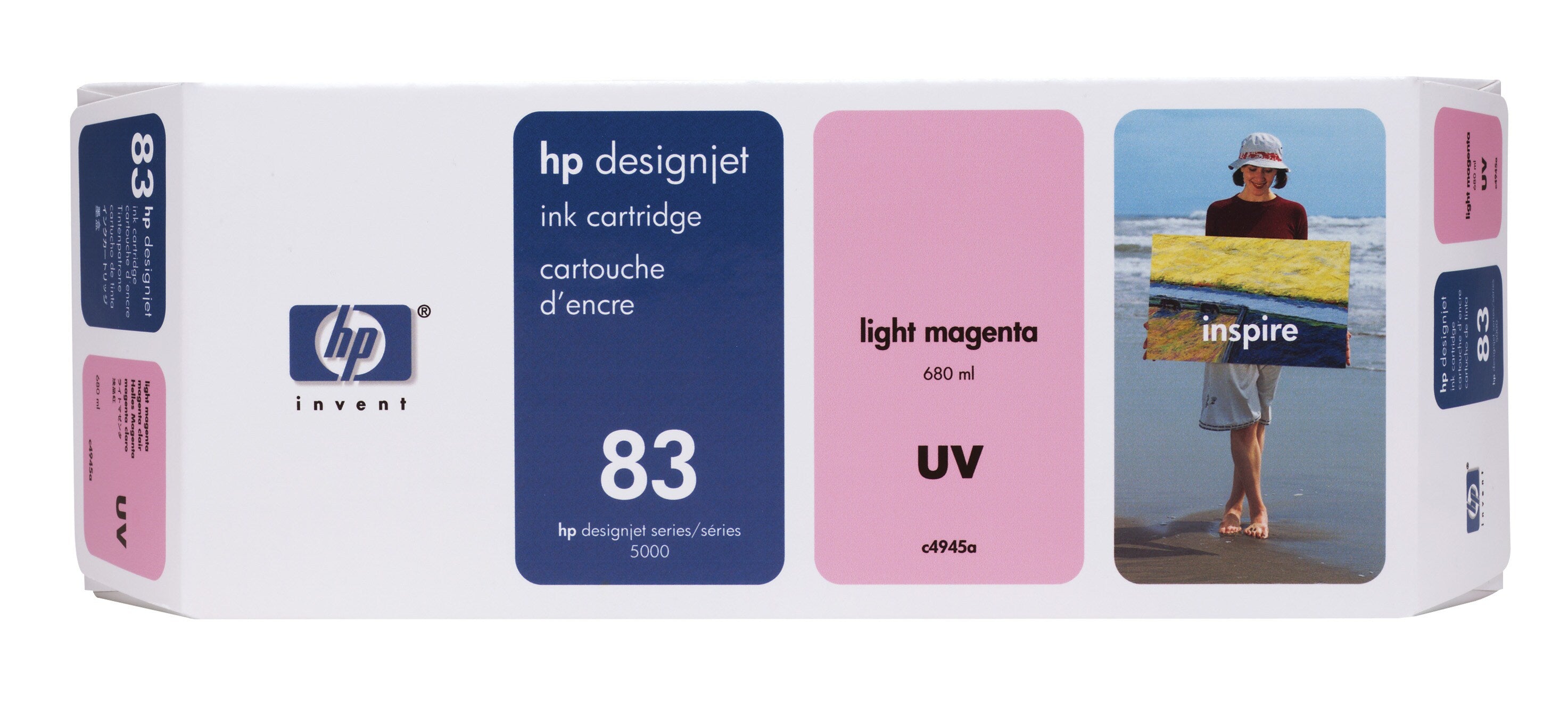 HP Tintenpatrone Nr. 83 (C4945A), Hellmagenta, 680 ml, Original – für Designjet 5500 MFP