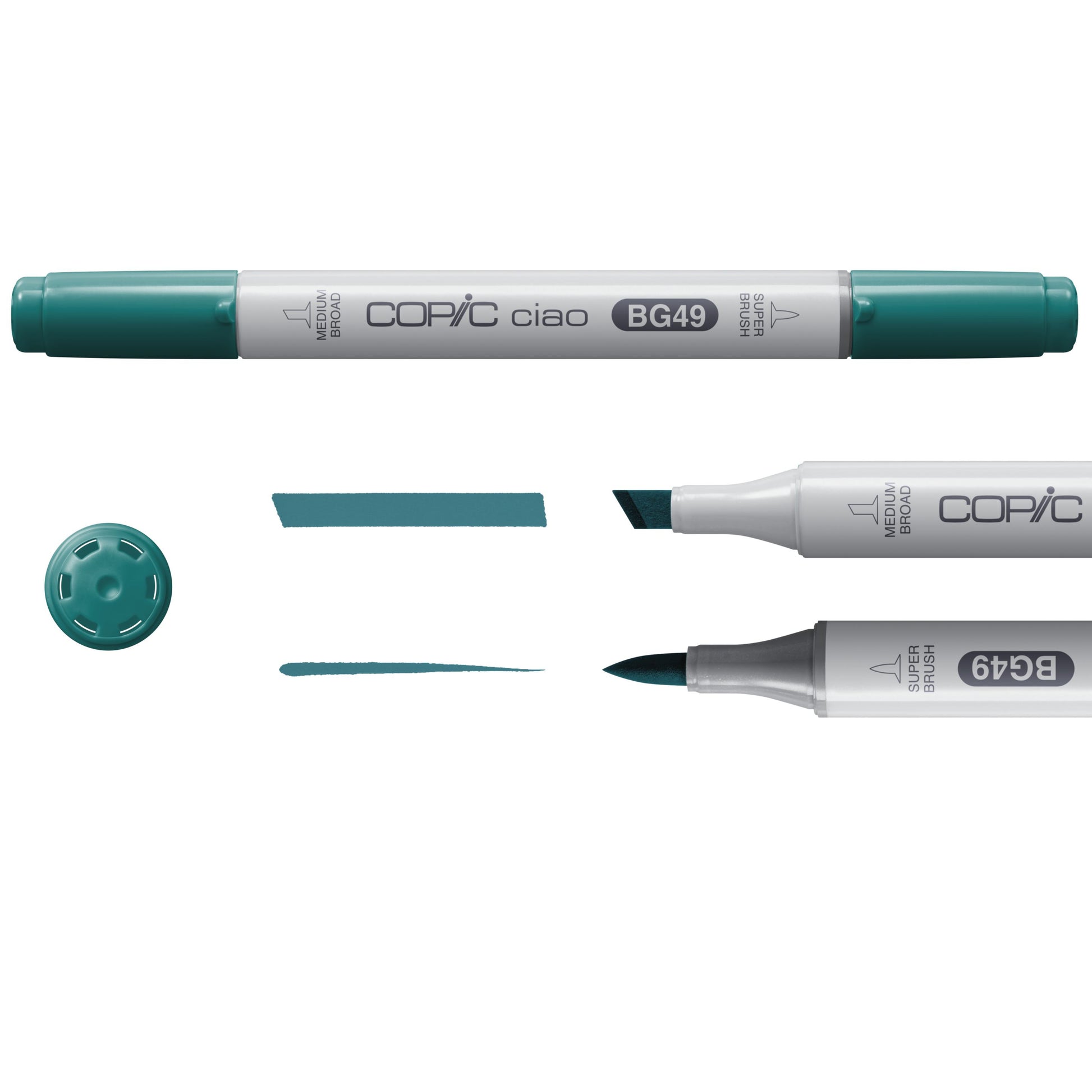 Copic Ciao Permanentmarker – Doppeltspitze (Keilspitze, Bürstenspitze) – Manga 2, 6er-Set