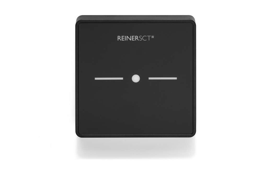 Reiner SCT RFID-Leser timeCard V3 – für Zutrittskontrolle, 91 × 91 × 22 mm, schwarz