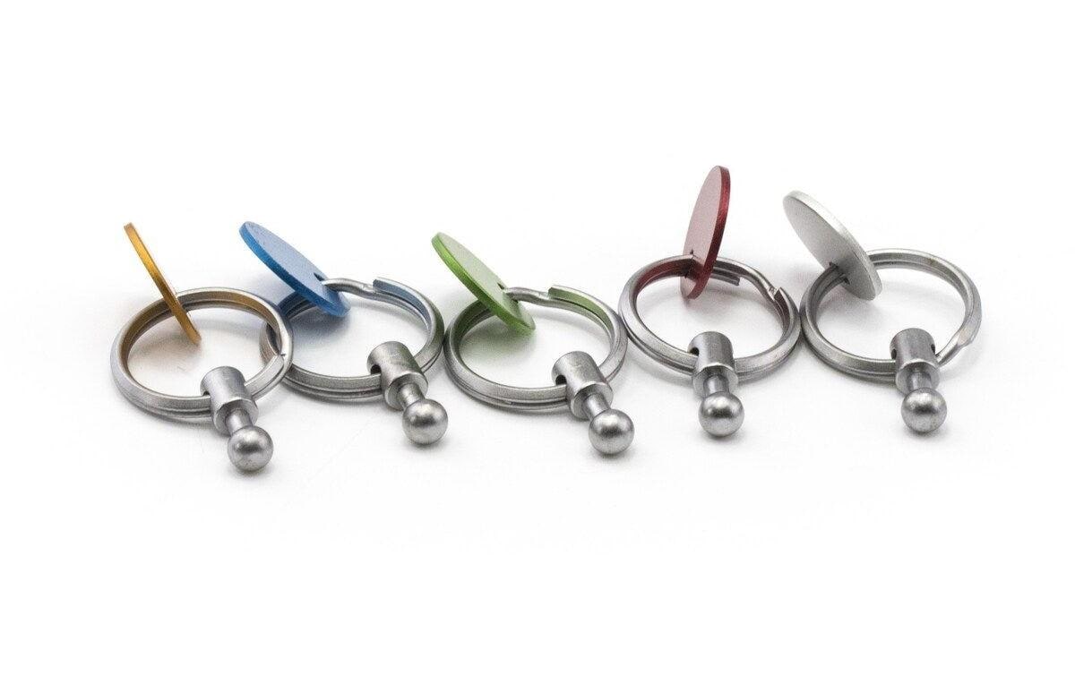 TROIKA Schlüsselring Rund – Metall, Schwarz, 5er-Pack