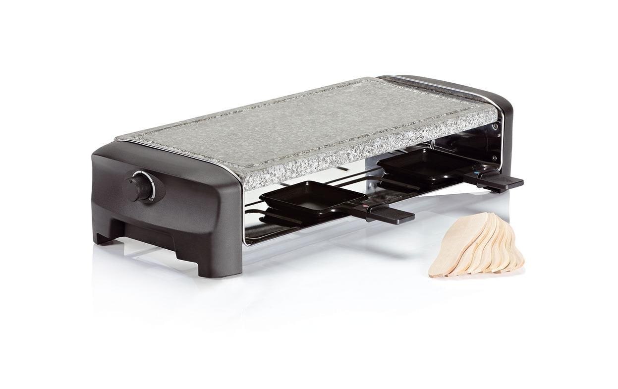 Koenig Raclette-Grill B02224 – 8 Personen, Hot Stone, spülmaschinenfest, 1300 W – schwarz