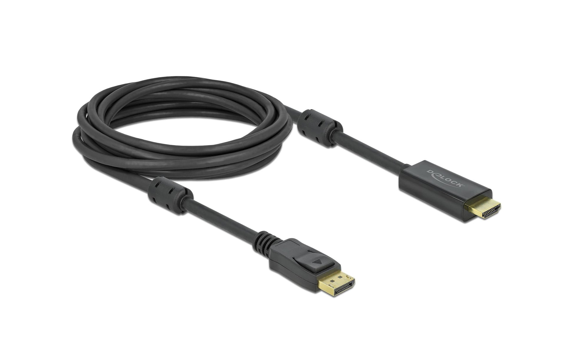 DeLOCK DisplayPort auf HDMI Kabel DP 1.2 4K 60 Hz – 5 m – aktiv