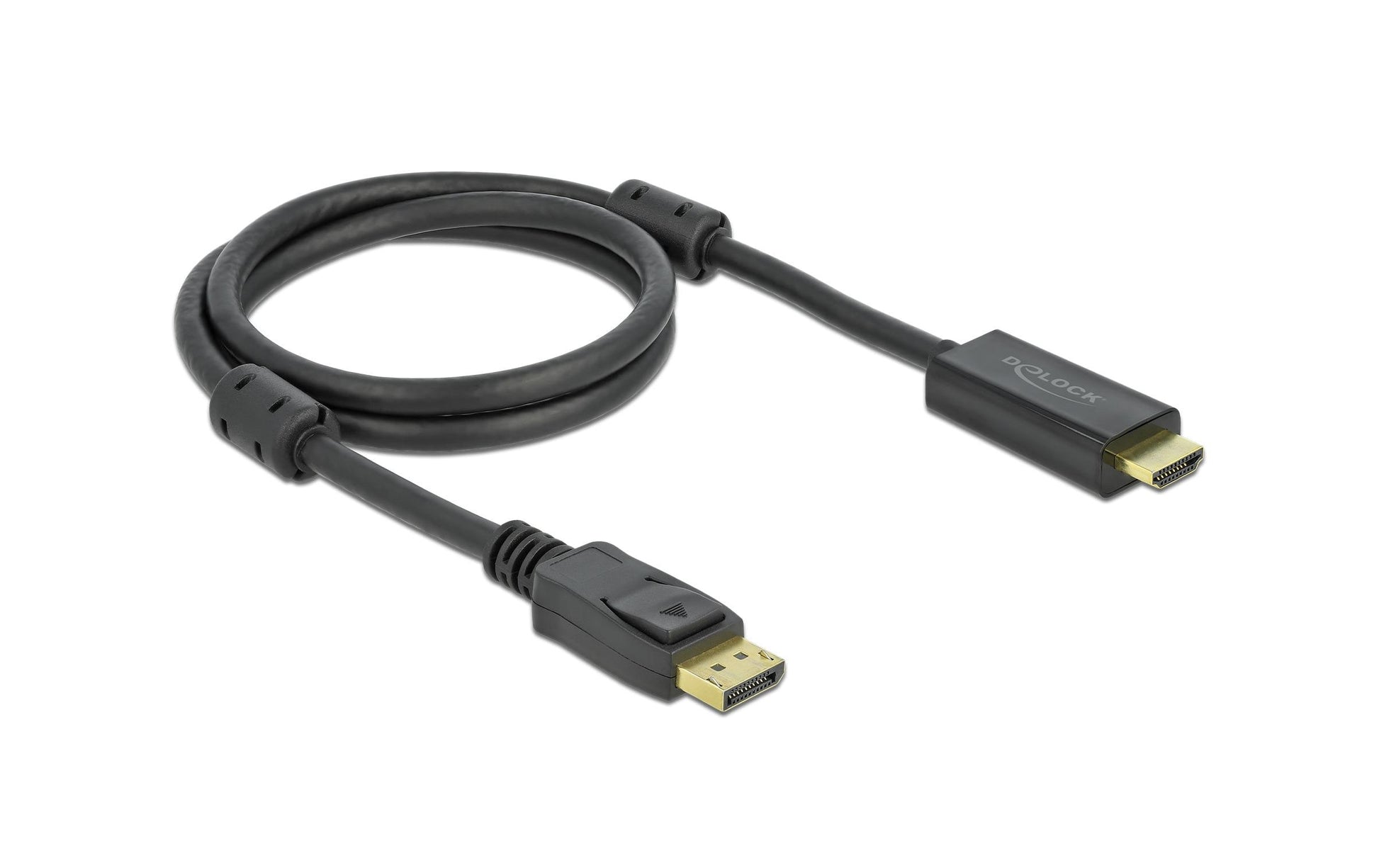 DeLOCK DisplayPort auf HDMI Kabel DP 1.2 4K 60 Hz – 1 m – aktiv