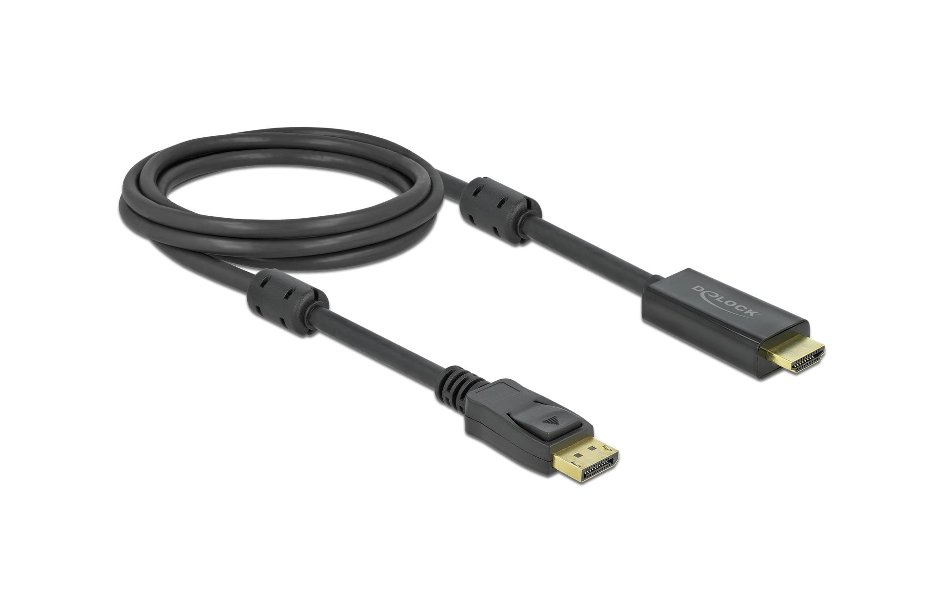 DeLOCK DisplayPort auf HDMI Kabel DP 1.2 4K 60 Hz – 2 m – aktiv