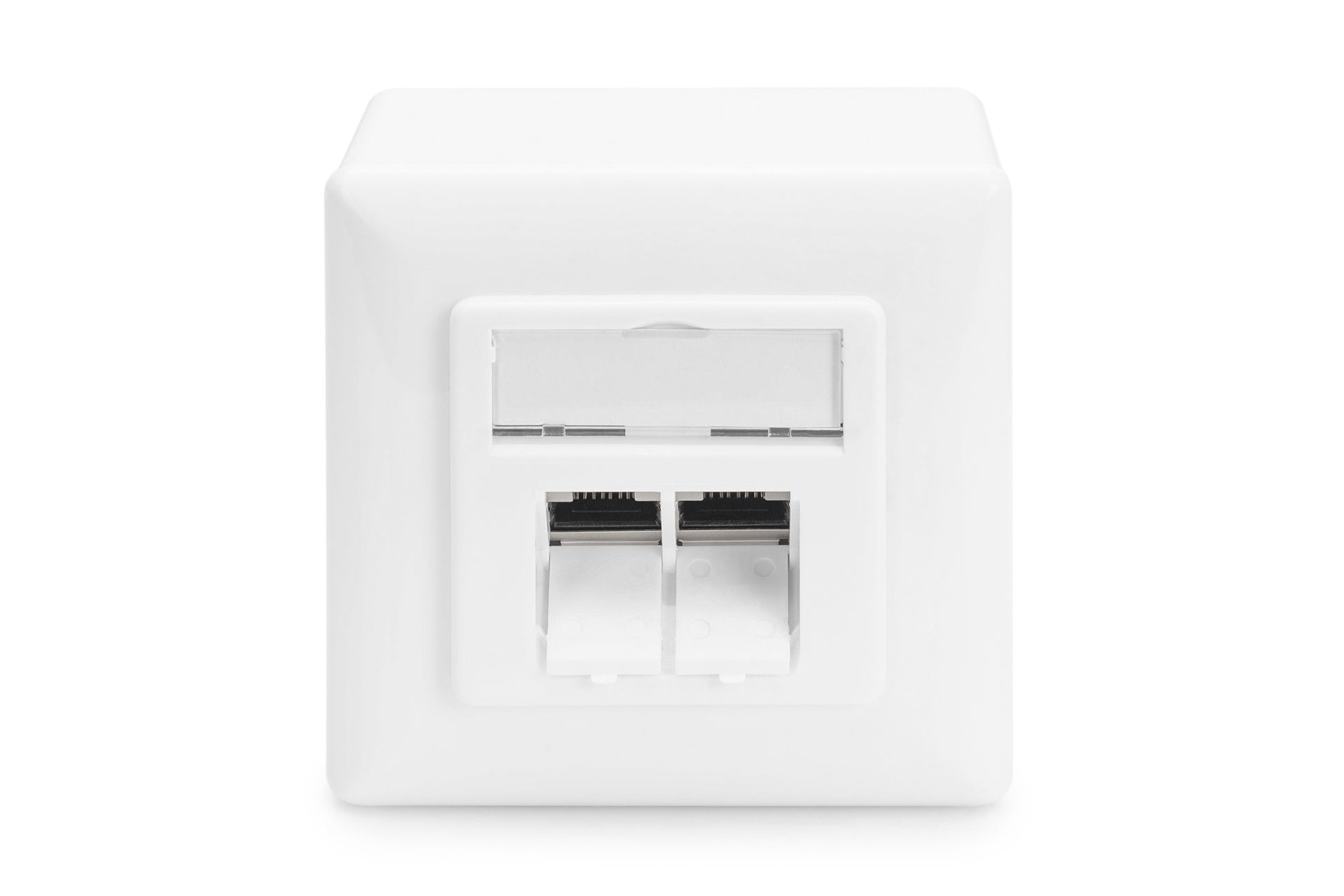 Digitus RJ-45-Kupplung – Cat 6, 2-fach, Aufputz, Weiss