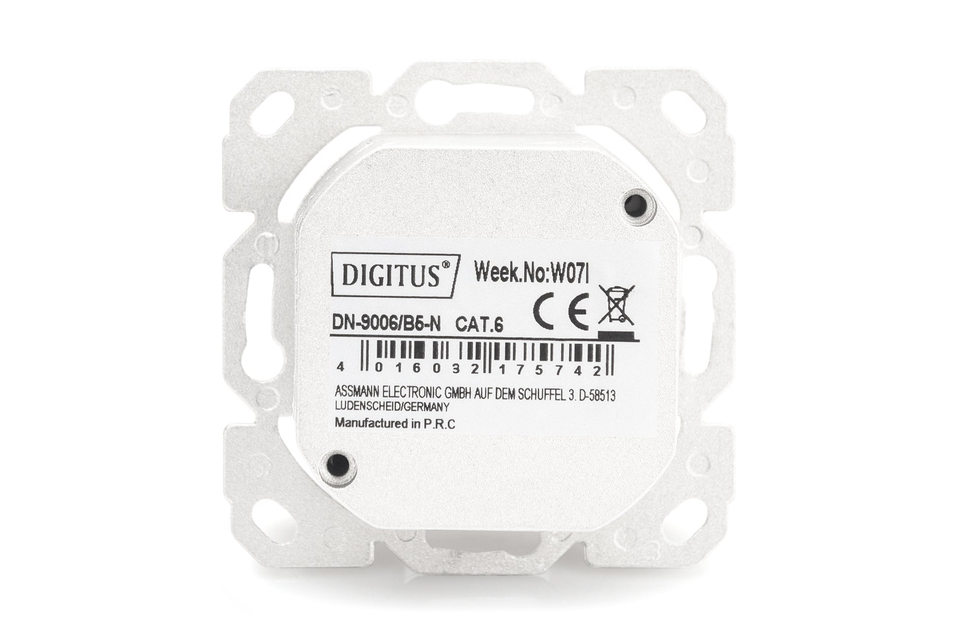 Digitus RJ-45-Kupplung – Cat 6, 2-fach, Aufputz, Weiss