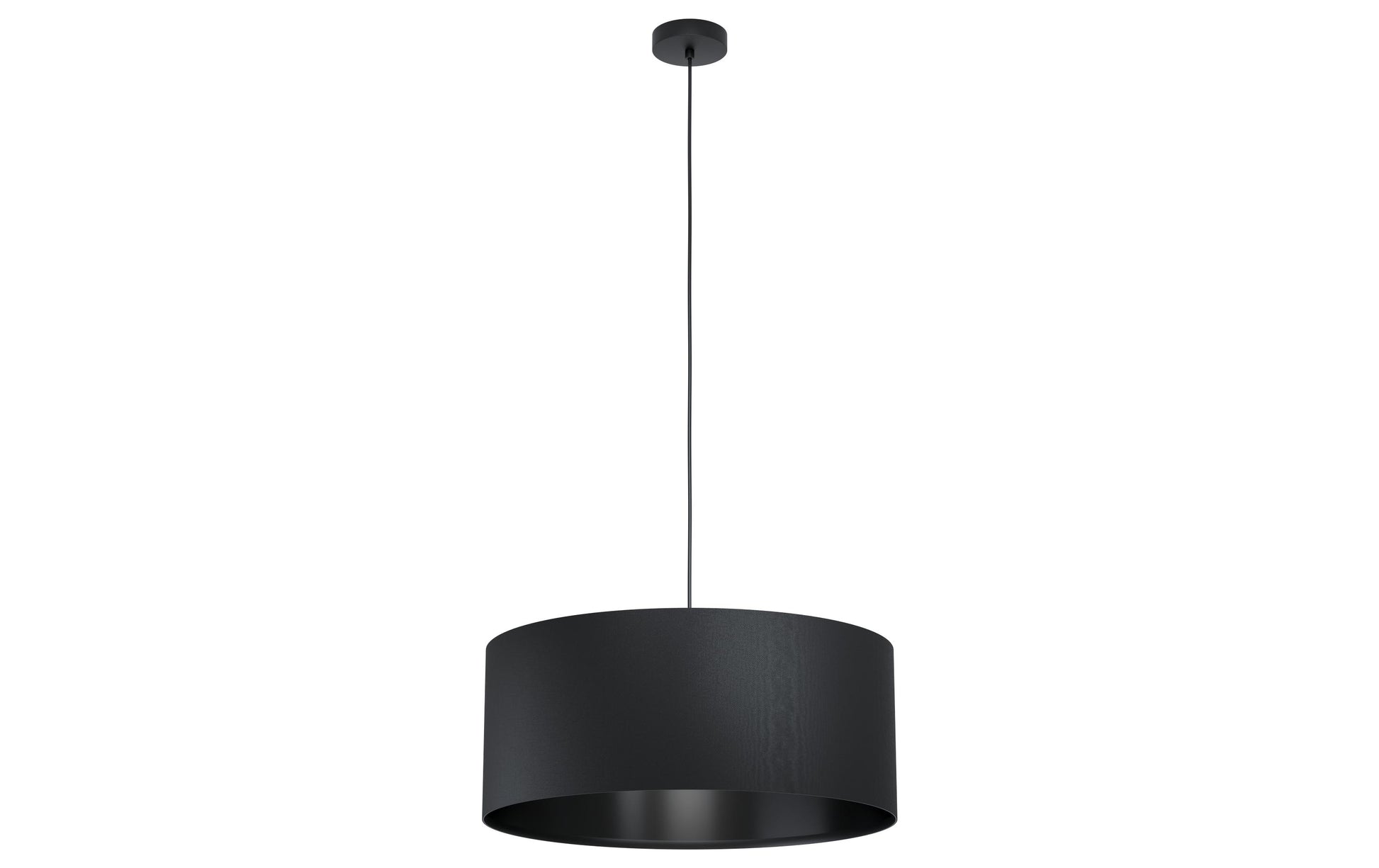 EGLO Hängeleuchte Maserlo 1 – Ø 53 × 110 cm, 40 W, dimmbar, schwarz, E27, exkl. Leuchtmittel