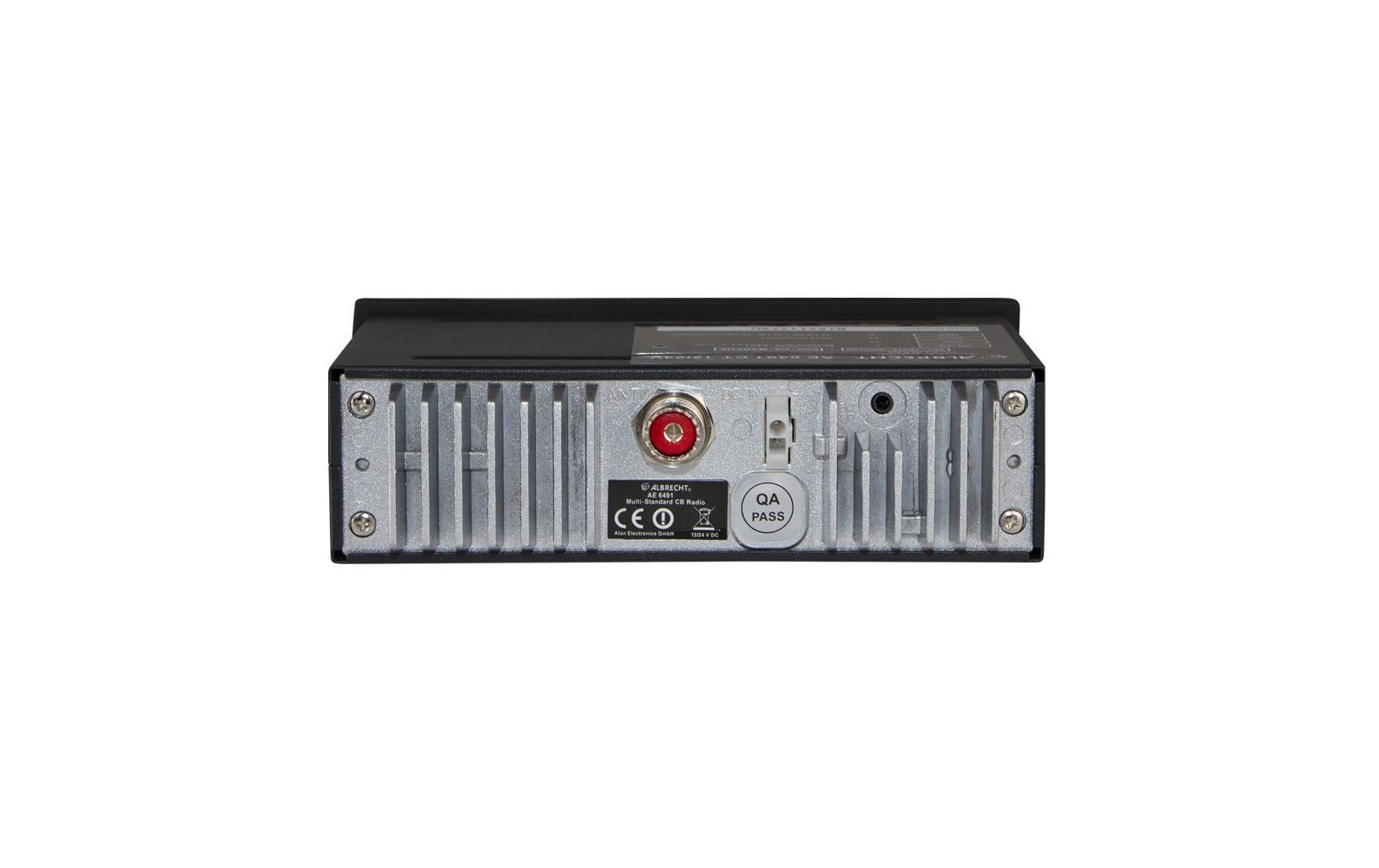 Albrecht AE 6491 NRC – CB-Funkgerät, 4 W, 5 Kanäle, 12/24 V, Montageset, Mikrofon, Schwarz