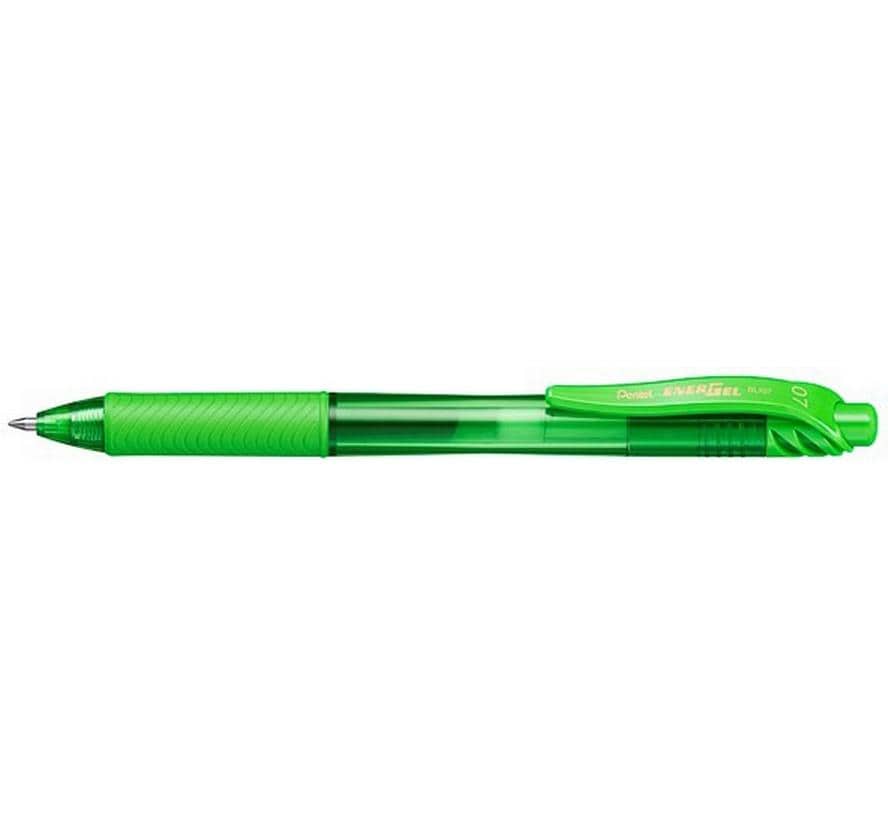 Pentel EnerGel X Gelschreiber, Druckmechanik – Limette, Spitze 0,7 mm, schnelltrocknend, nachfüllbar