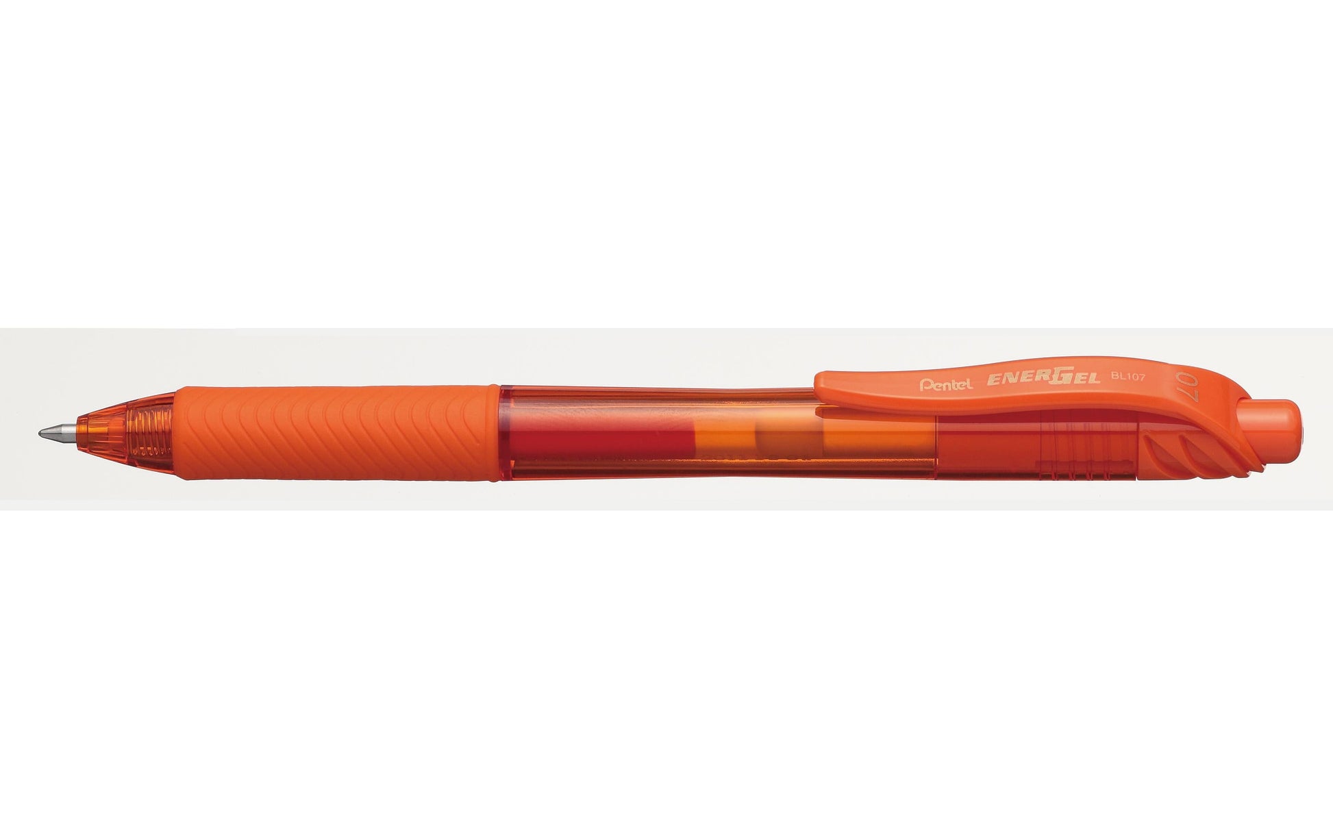 Pentel EnerGel X – Tintenroller, schnelltrocknend, Druckmechanik, 0,7 mm, orange, für Linkshänder