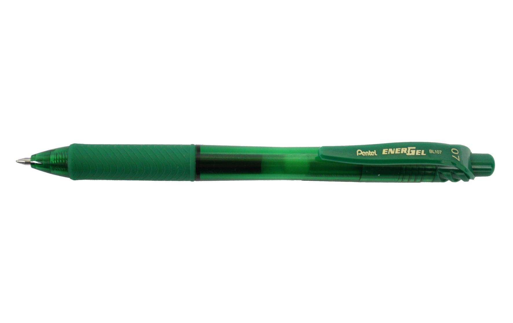 Pentel EnerGel X – Tintenroller, schnelltrocknend, Druckmechanik, 0,7 mm, grün