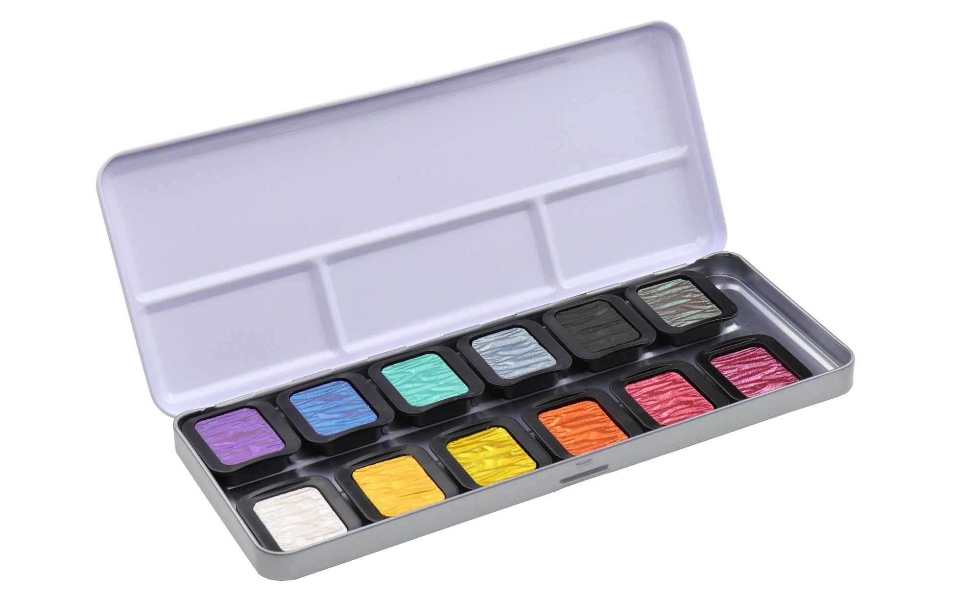 Finetec Deckfarbkasten – Set – 12 Farben, für Papier & Karton, für Holz & Stein