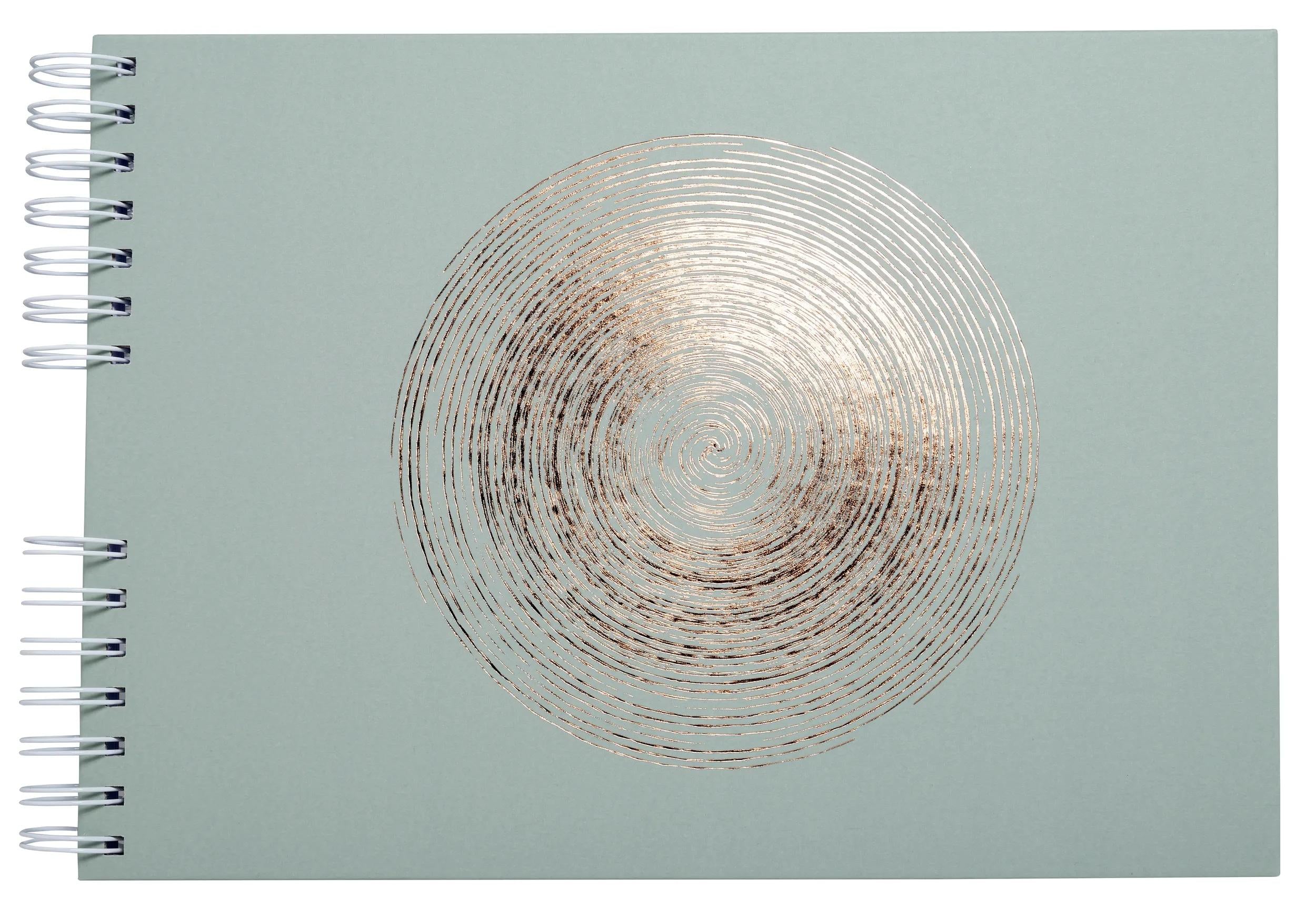 Exacompta Ellipse – Fotobuch, Spiralbindung, 50 Seiten, Weiss, 32 × 22 cm, Karton, Grün