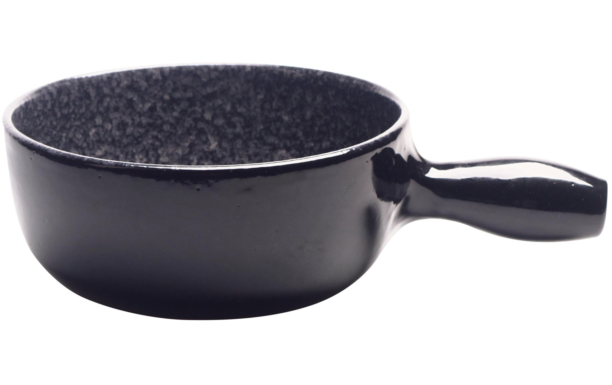Nouvel Caquelon Porto 22 cm – für Käsefondue, Terracotta, für Gas, schwarz