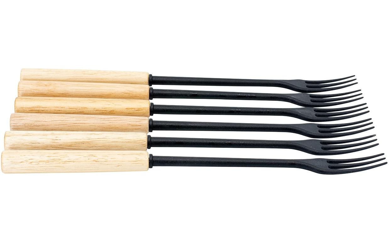 Kadastar Fonduegabel 26 cm, Bambus/Nylon, 6 Stk., Schwarz