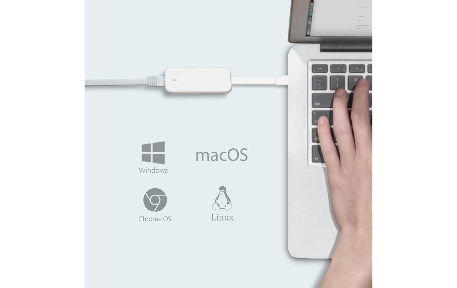TP-Link Netzwerkadapter USB-C zu RJ-45 – 1 Gbit/s, 1× RJ-45, USB 3.2 Gen 1 (5 Gbit/s), Weiss