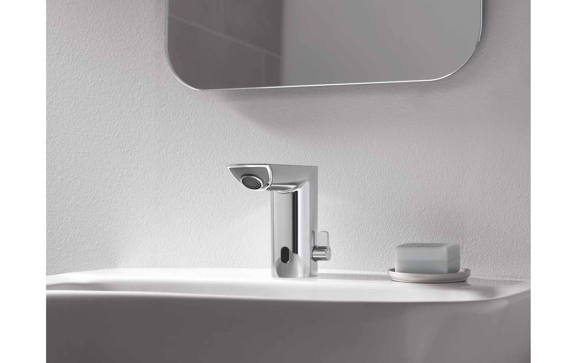GROHE BauCosmo E WT 6V S Badebatterie – 22×36,5×10,5 cm, Messing, Wandmontiert, Chrom