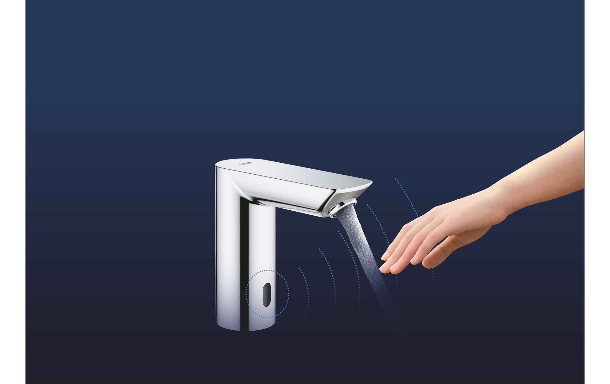GROHE BauCosmo E WT 6V S Badebatterie – 22×36,5×10,5 cm, Messing, Wandmontiert, Chrom