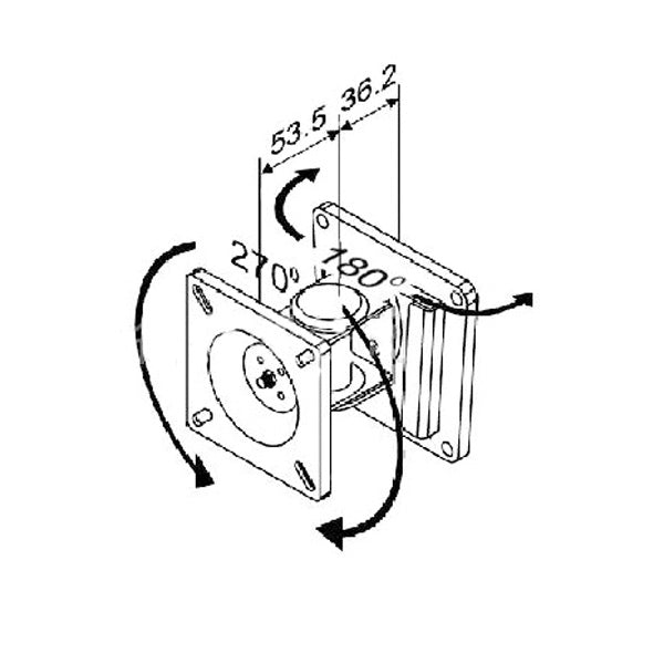 VALUE Monitor-Wandhalterung – 1 Monitor – 14–24" – bis 8 kg/Monitor – für VESA 75×75/100×100 mm