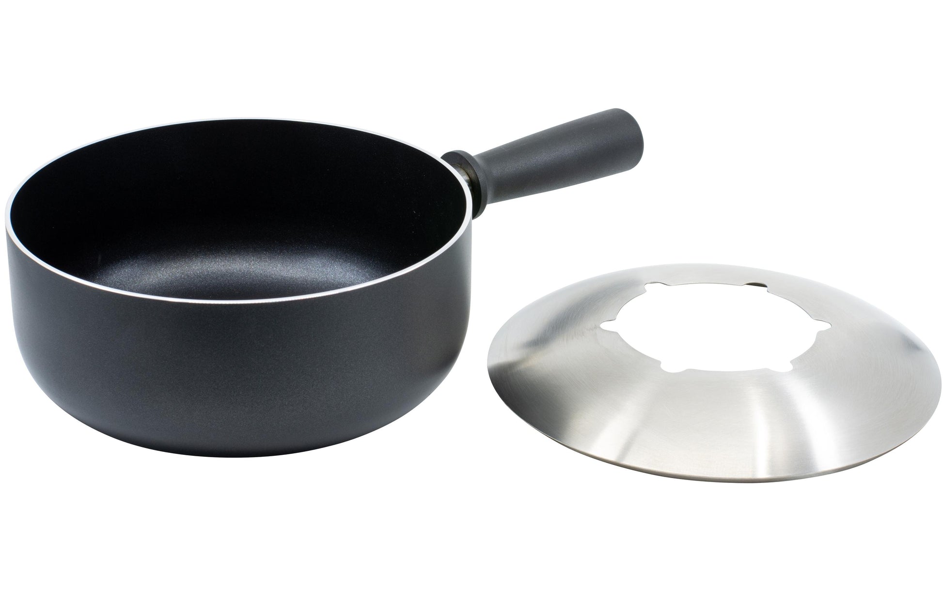 Kadastar Caquelon Elegance – Ø 22 cm, Aluminium, für Käsefondue, Gas, Schwarz