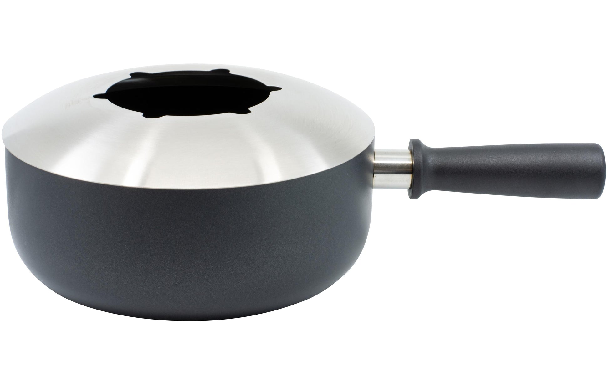 Kadastar Caquelon Elegance – Ø 22 cm, Aluminium, für Käsefondue, Gas, Schwarz