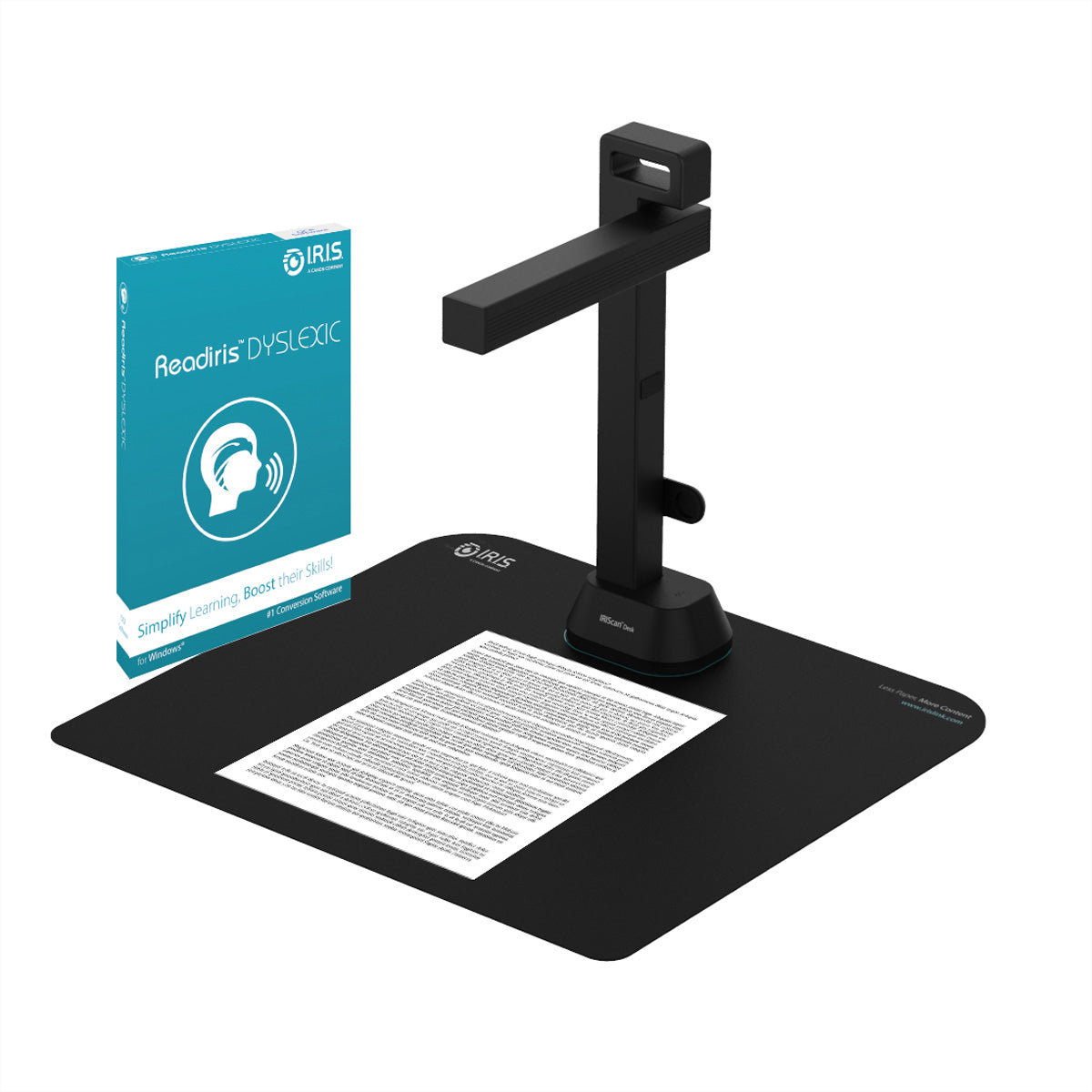 I.R.I.S. IRIScan Desk 6 Pro Dyslexic – Overhead-Scanner, A3, USB