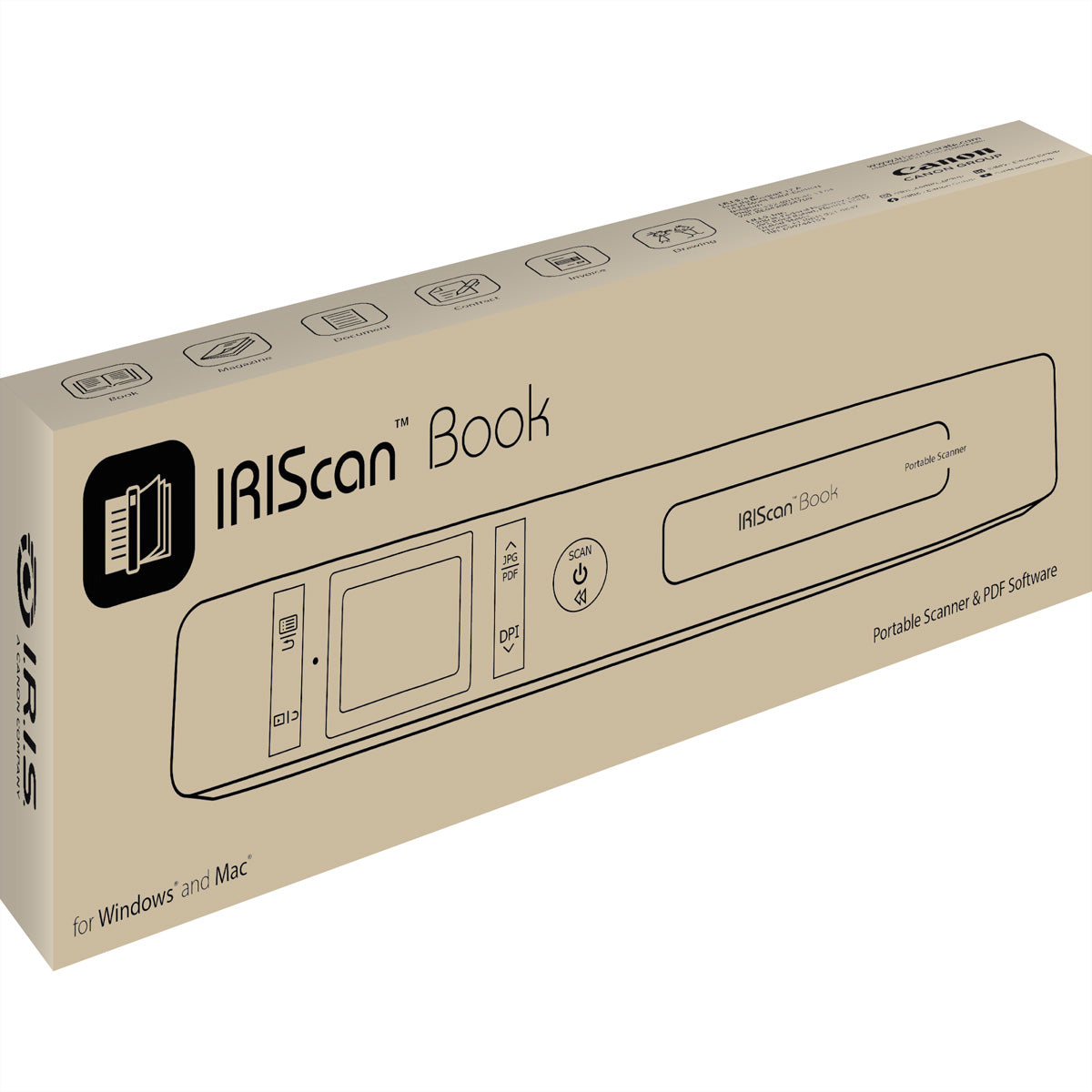 I.R.I.S. IRIScan Book 7 Dyslexic – Mobiler Scanner, A4, USB