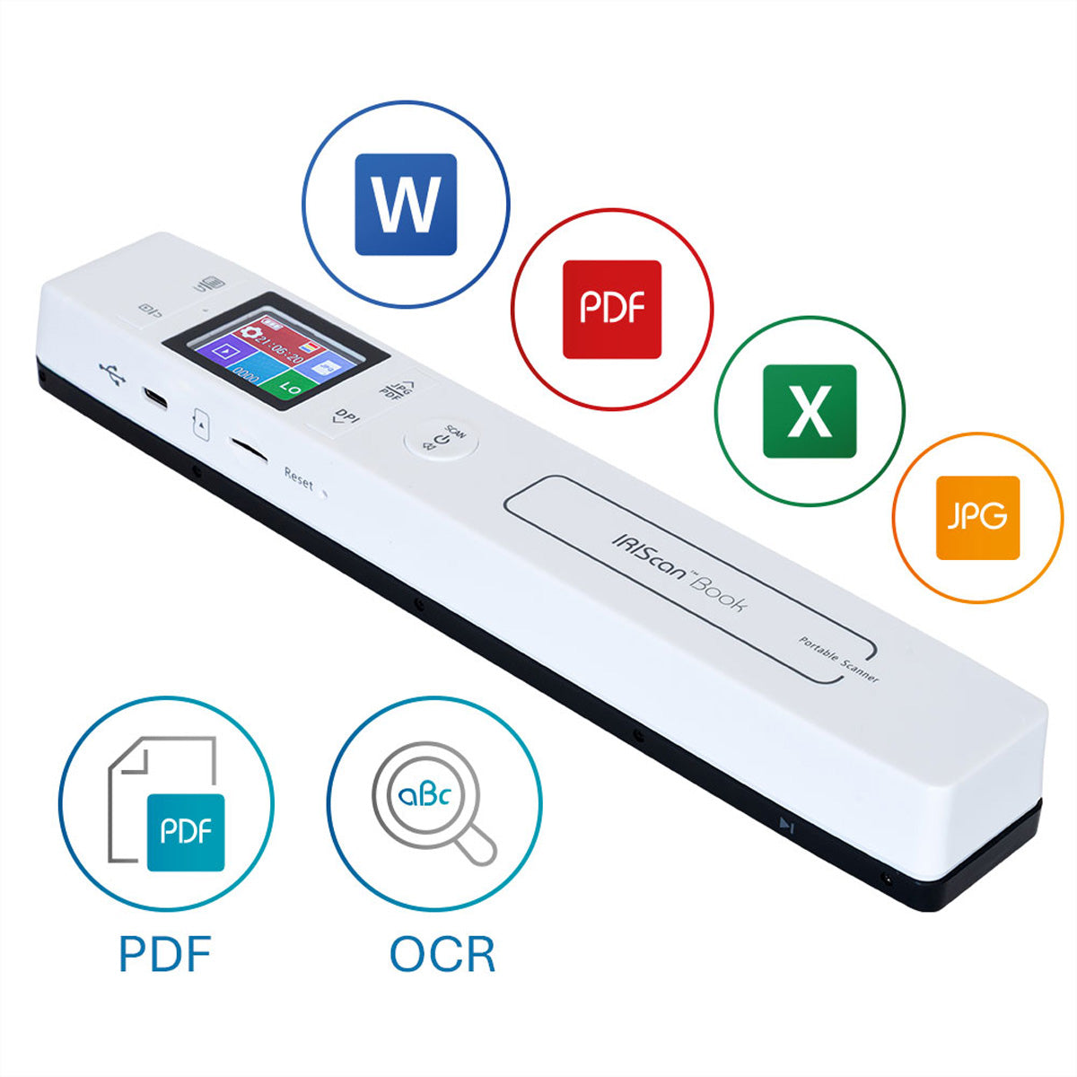 I.R.I.S. IRIScan Book 7 Dyslexic – Mobiler Scanner, A4, USB