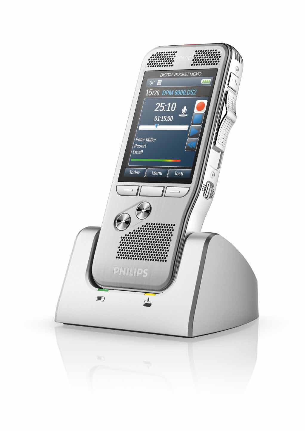 Philips Digital Pocket Memo 8200 – Digitales Diktiergerät – 30 h – Silber