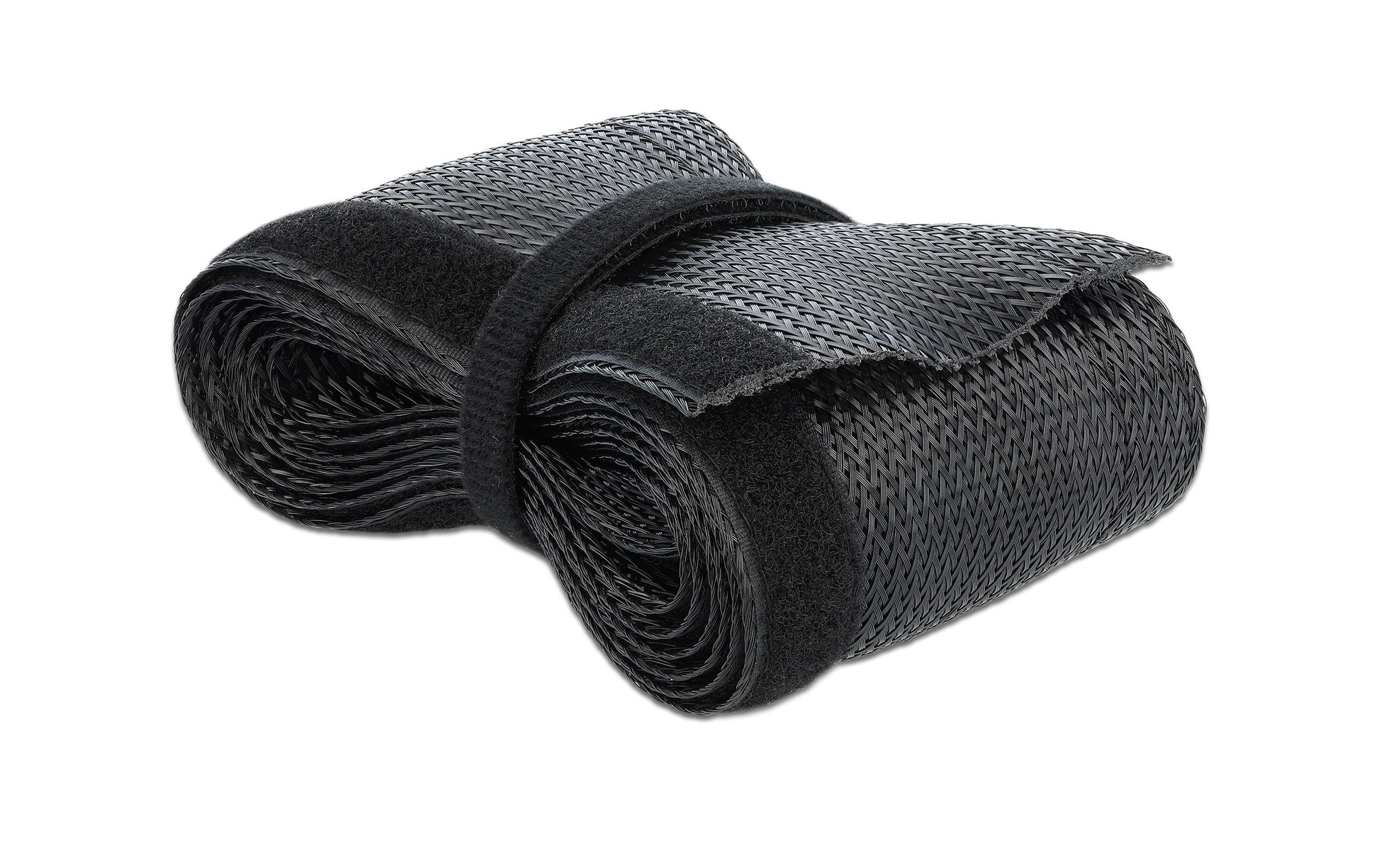 DeLOCK Kabelschlauch, Ø 32 mm × 5 m, Klettverschluss, zuschneidbar – schwarz