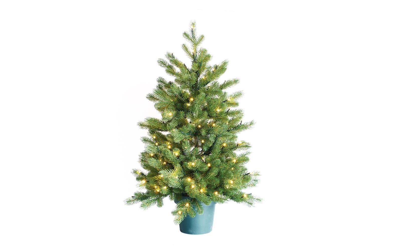 Botanic-Haus Künstlicher Baum – Ø 60 × 90 cm – Kunststoff, Grün, 144 Warmweisse LEDs