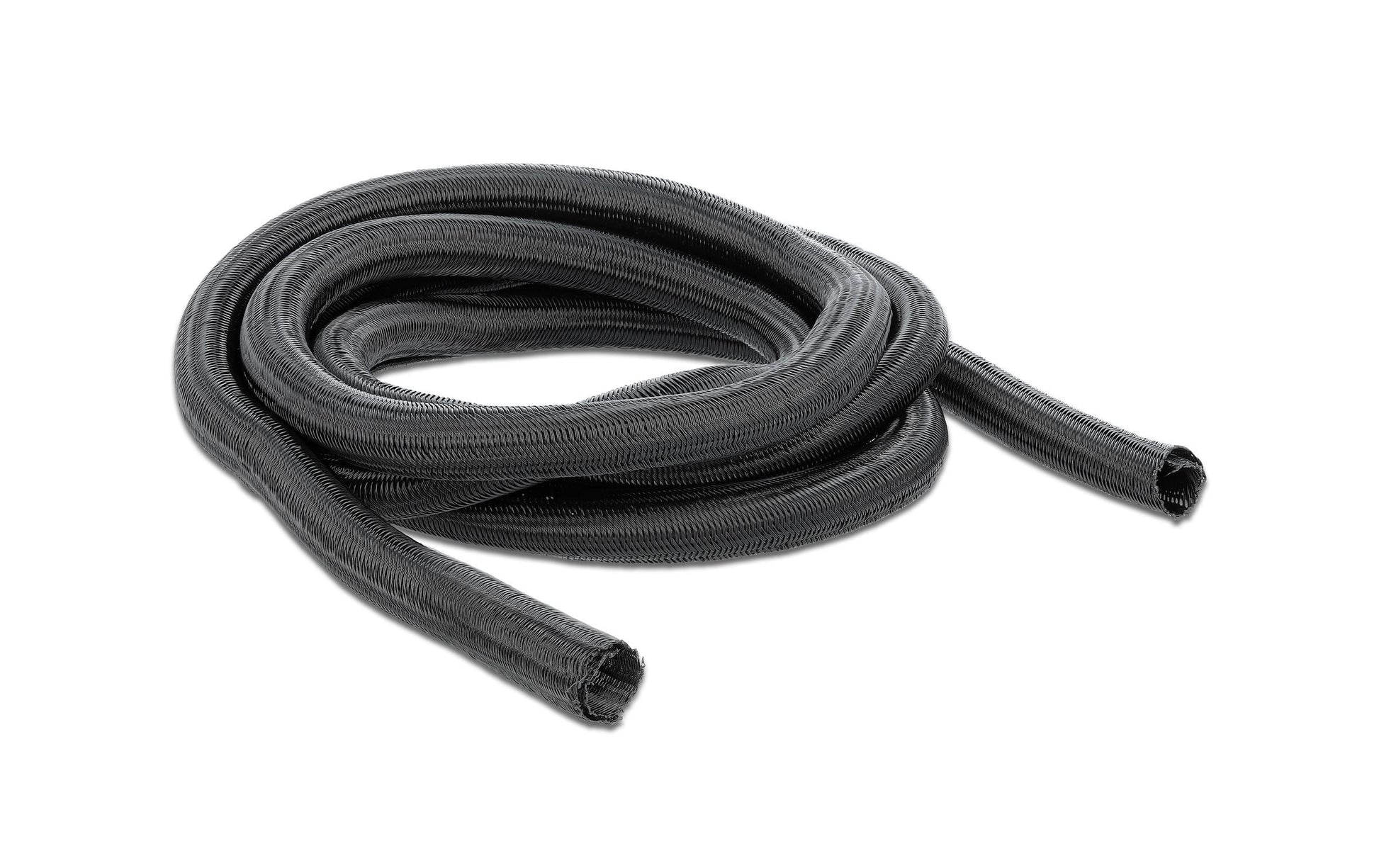 DeLOCK Geflochtener Kabelschlauch – 19 mm × 10,00 m, Polyester, Schwarz, 1er-Pack