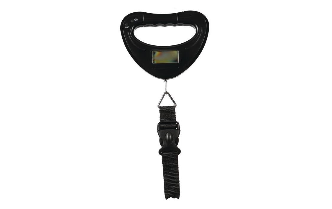 Perel Kofferwaage – LCD, beleuchtet, Tara, 5 g Teilung – bis 40 kg – schwarz – Kunststoff