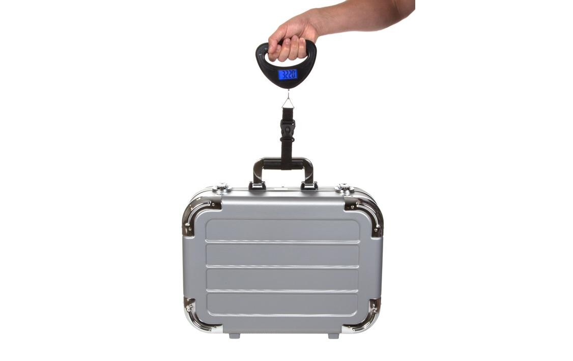 Perel Kofferwaage – LCD, beleuchtet, Tara, 5 g Teilung – bis 40 kg – schwarz – Kunststoff