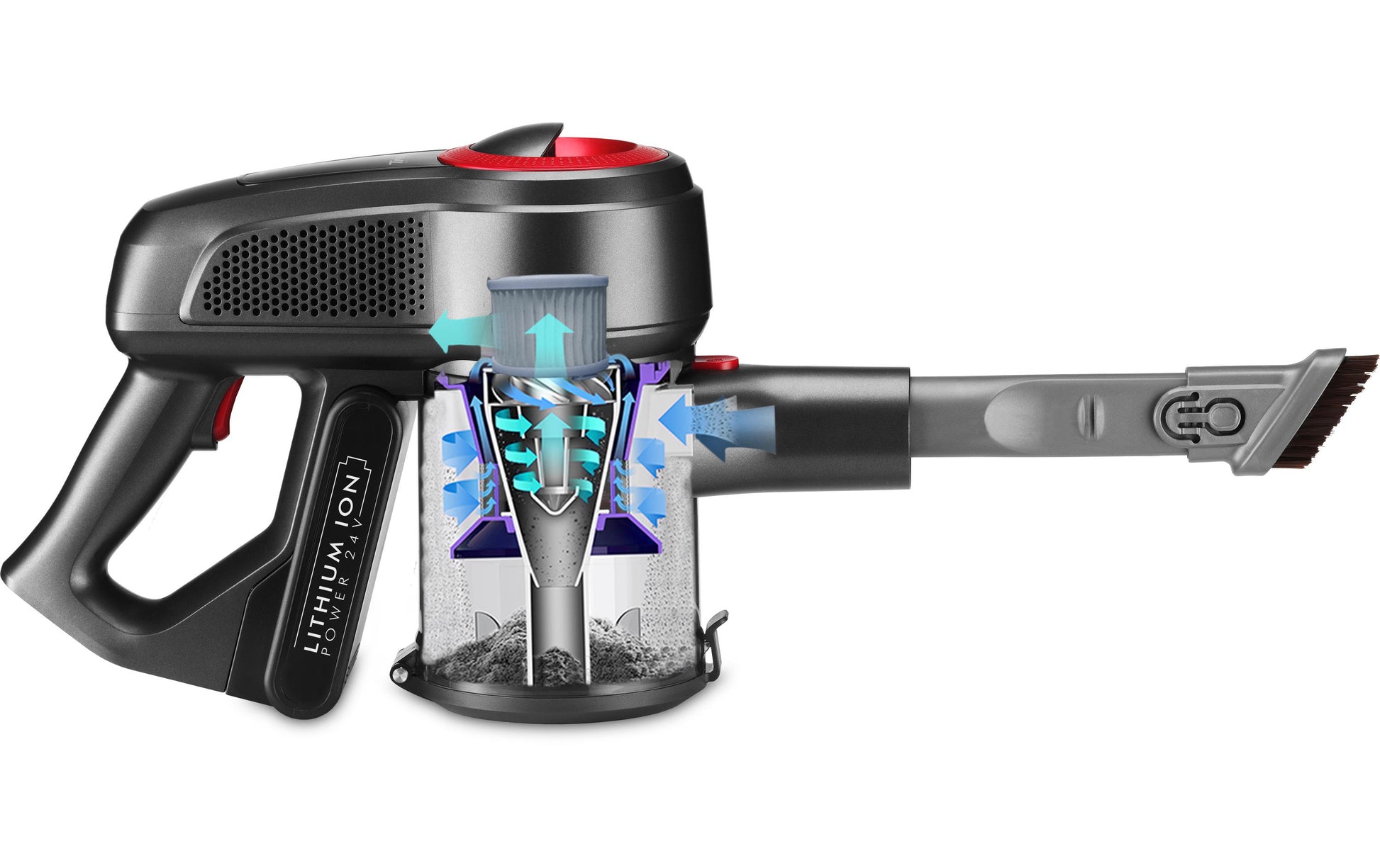 Trisa Akkustaubsauger Quick Clean Professional T9382, 2-in-1 – 35 min, 380 W, 0,5 l Behälter
