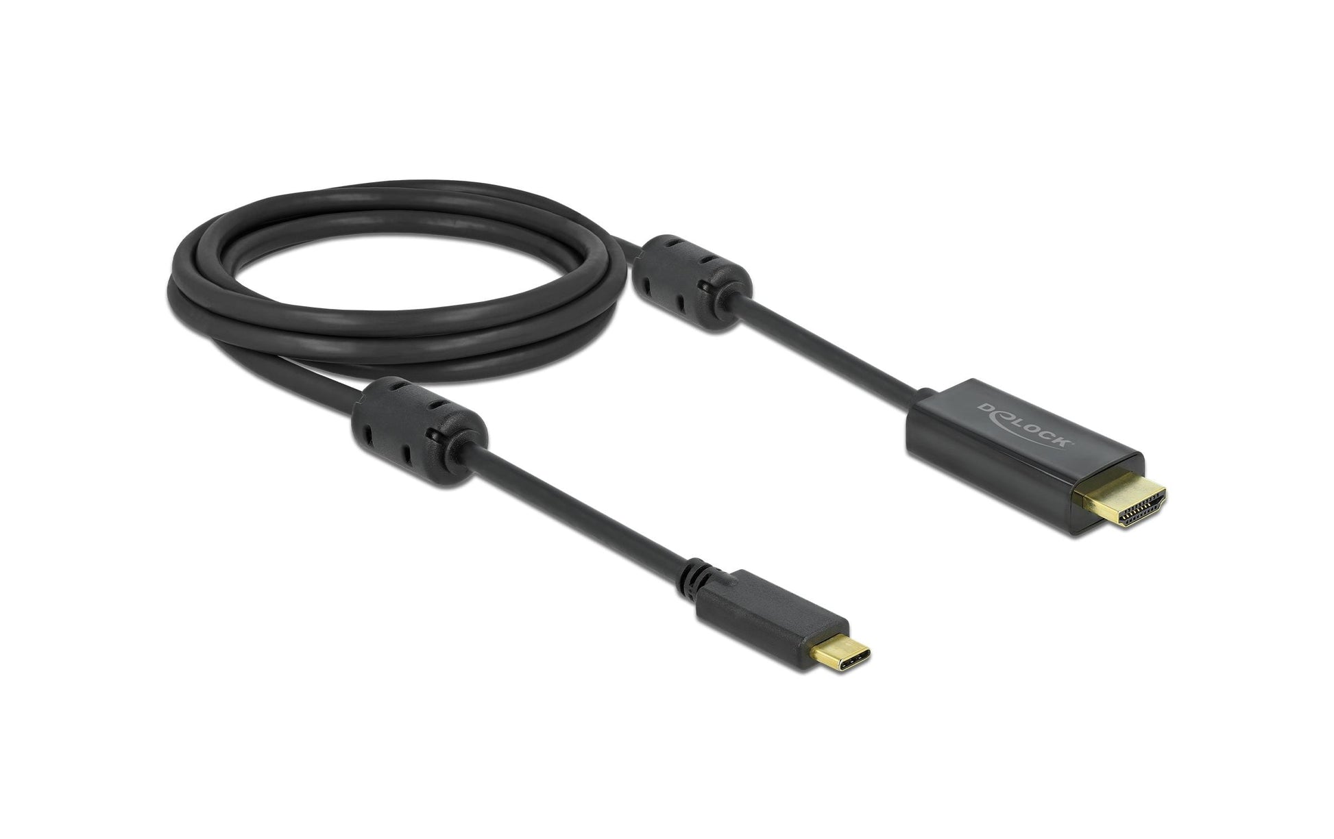 DeLOCK USB-C auf HDMI Kabel HDMI 2.1 4K 60 Hz – 2 m – aktiv – für Geräte mit USB-C (DP Alt Mode)