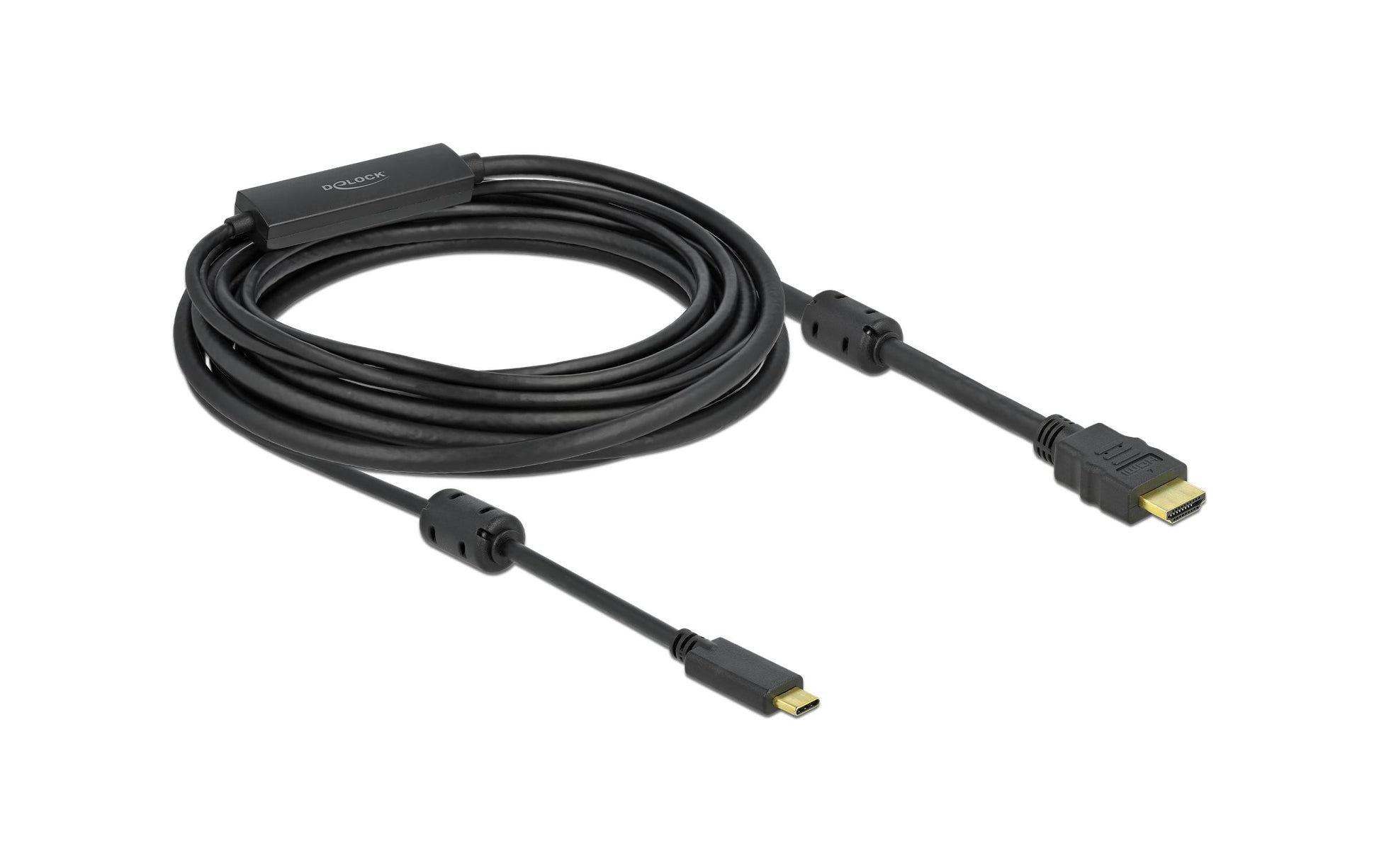 DeLOCK USB-C zu HDMI Kabel – 4K (3840 × 2160) @ 120 Hz, HDMI 2.1, 7 m, aktiv, Schwarz