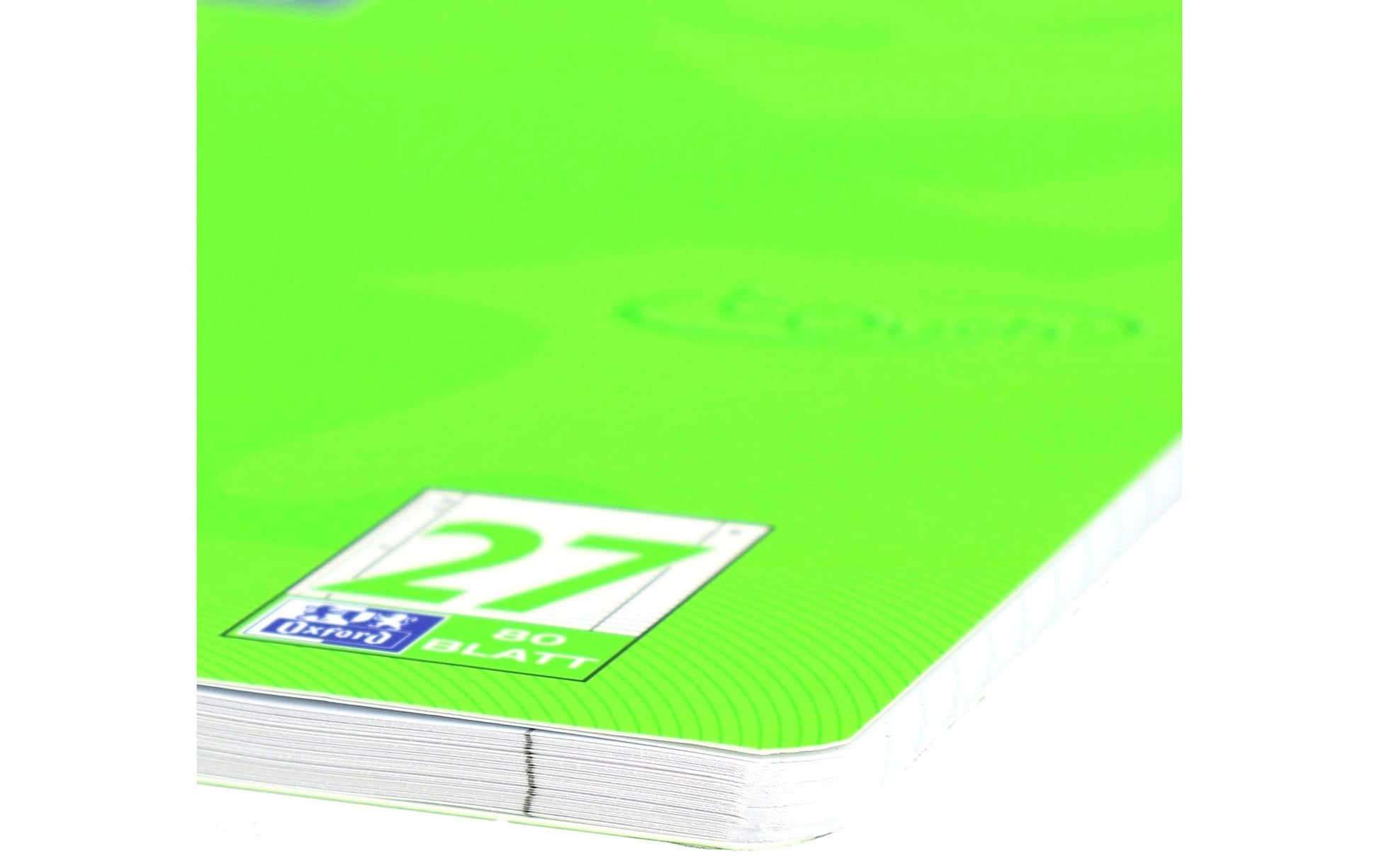 Oxford Collegeblock, Karton, 80 Blatt, 4-fach gelocht, perforiert, 90 g/m² – grasgrün, für SCRIBZEE App